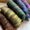 Batt Minis - 1.5 oz - Dark Rainbow Crush - Alpaca Merino Silks Sparkle