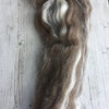 BFL Wool/Tussah silk Top - undyed natural brown - 4 oz