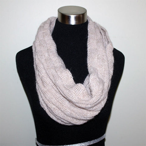 Alpaca Basketweave Infinity Scarf - One Size