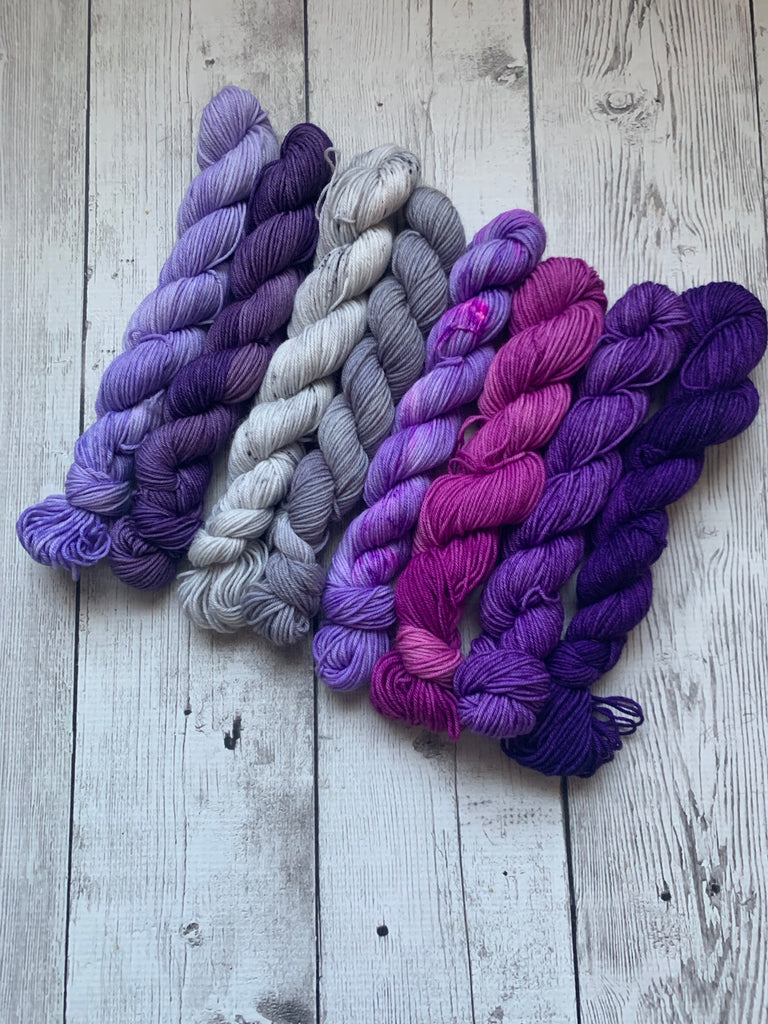 Sock Minis Kit -  8 Minis (Purples)