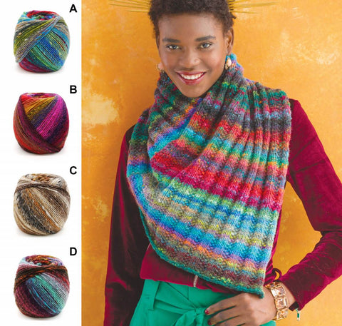 Color Rave Cowl in Noro's Ito KIT