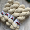 DK - Alma Park Exclusive Farm Yarn -  DK with Merino and Cultivated Silk 250 yds - Bright White - "Thor"