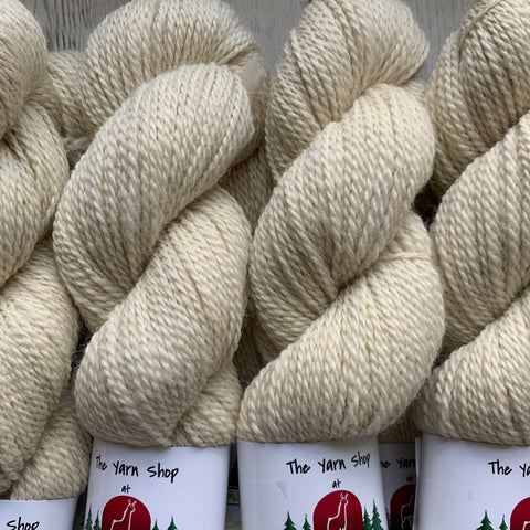 DK - Alma Park Exclusive Farm Yarn -  DK with Merino and Cultivated Silk 250 yds - Bright White - "Thor"