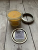 Mo-Ko-Bee Beeswax Candles in decorative quilted mason jar