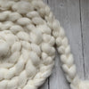 FARM ROVING - Alpaca / BFL  - Roving from SNOWBALL - White