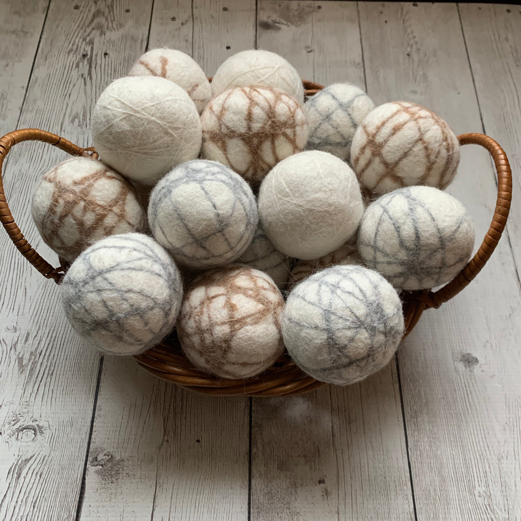 Wool/Alpaca Felted Dryer Balls - Sets of 3 or 6